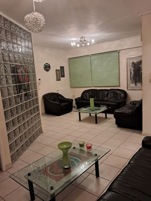 Leather sofa used, black Sato