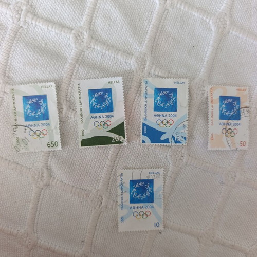 Greek Olympic Games 2004 stamps used, collectible set