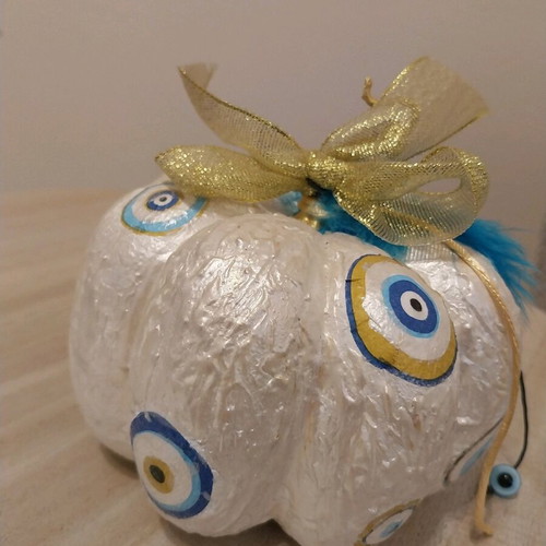 Handmade pumpkin charm new made of polystyrene