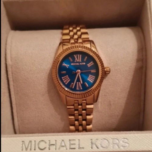 Michael Kors Lexington watch 26cm, blue and gold