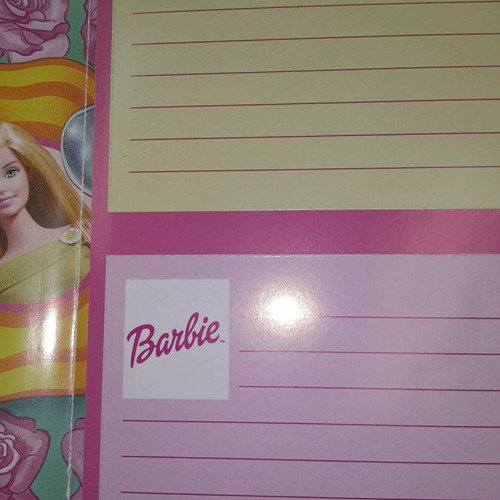 Barbie heart-shaped paper placemat craft new
