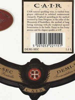 Cair Rhodes wine labels new, set of 3 for collection