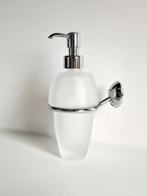 Wall-mounted dispenser new, glass and stainless steel