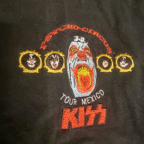 KISS Psycho Circus Polo Shirt used, size 2XL, black