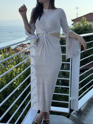 Zara summer dress used, size S, sand color