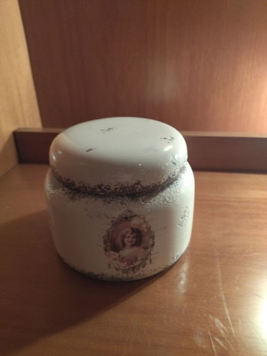 Vintage κεραμική μπιζουτιέρα shabby chic, σαν καινούργιο