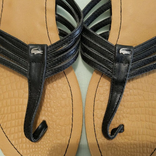 Lacoste women's sandals new, size 37, black leather