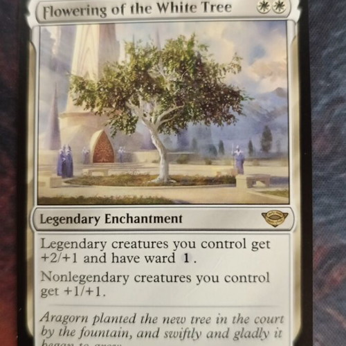 Magic the Gathering Lord of the Rings Flowering of the White Tree card