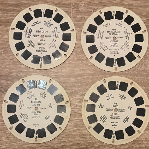 View-Master 3D reels vintage set of 4 India series used