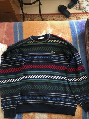 Lacoste vintage πουλόβερ σαν καινούργιο, πολύχρωμο, μέγεθος L
