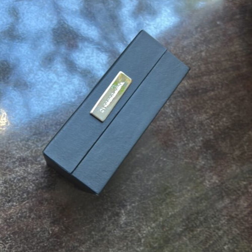 Dyrberg/Kern cufflinks like new, stainless steel with black crystal