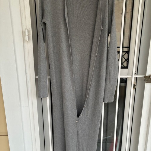 Zara Long Cardigan With Rhinestone Buttons Like New