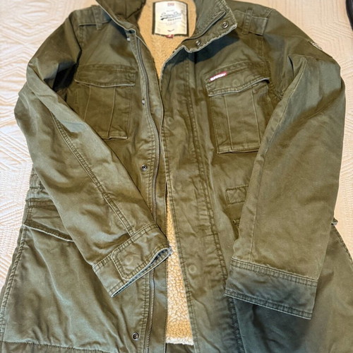 Superdry jacket like new, green, size XL