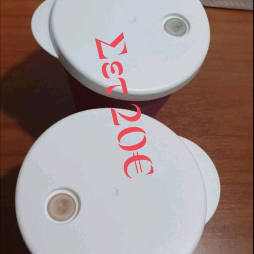 Tupperware Expresion Cups new with lid and silicone straw hole