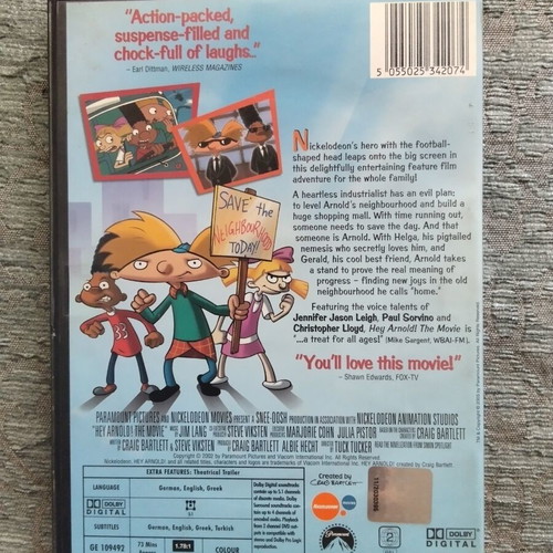 Hey Arnold! The Movie DVD, dubbed with Greek subtitles