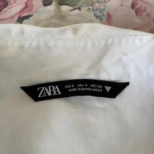 Crop shirt Zara white like new, size S