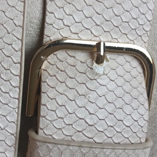 Beige shoulder or crossbody bag with two straps