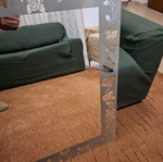 Rectangular mirror new with floral pattern 100x80cm
