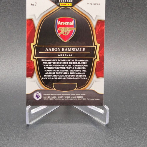 2022 Panini Select Premier League Terrace Pink Ice Prizm Aaron Ramsdale #7 Bournemouth Arsenal card