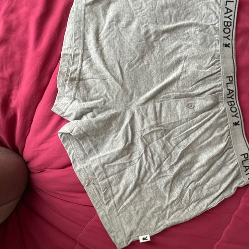 PLAYBOY boxers, Large, grey color.