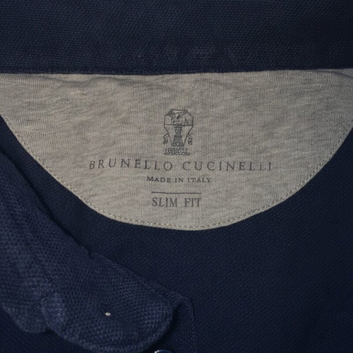 Brunello Cucinelli navy blue polo XL slim fit used