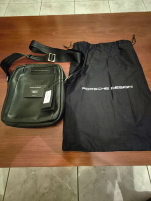 Porsche Design Roadster leather shoulder bag like new, black