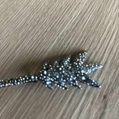 Handmade arrow brooch with rhinestones like new