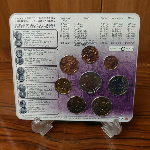 Greece Euro 2008 coin set in blister new