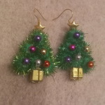 Christmas earrings like new, playful design