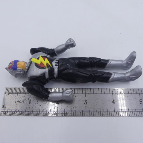 Vintage PVC Mega Power Fighters Flash Black action figure used 4.7"
