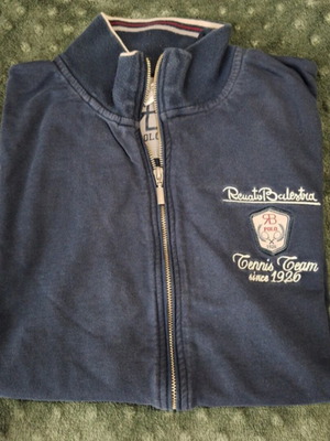 Polo cardigan used, size large, blue