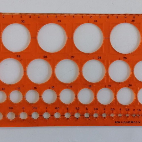Stencil with 45 circles Standardgraph No 1315 F like new
