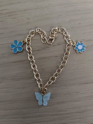 Bracelet new with turquoise and gold blue shades