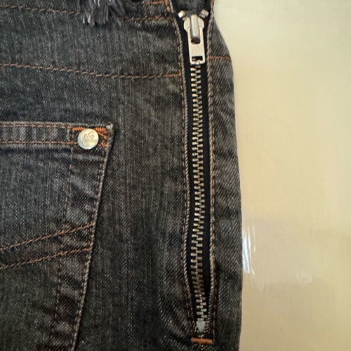 Blumarine denim pants like new, stone wash black with embroidery