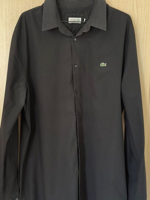 Мъжка риза Lacoste XL употребявана, черна