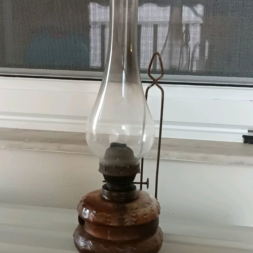 Vintage oil lamp used
