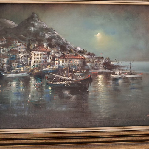 Oil painting N. Papadopoulos like new, 130x100 cm framed