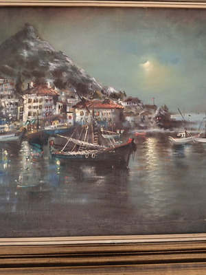 Oil painting N. Papadopoulos like new, 130x100 cm framed