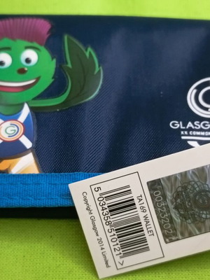 Collector's souvenir wallet from XX Commonwealth Games Glasgow 2014 new