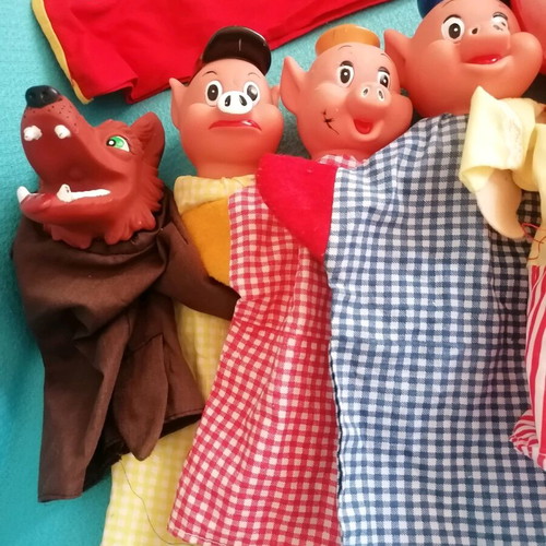 Puppet theater dolls used, pack of 8 pieces