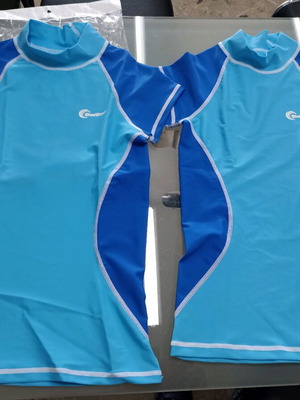 Set of 2 Blue Wave kids' swimming shirts new