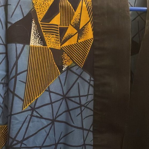 Kimono cotton batik like new, one size, blue and black