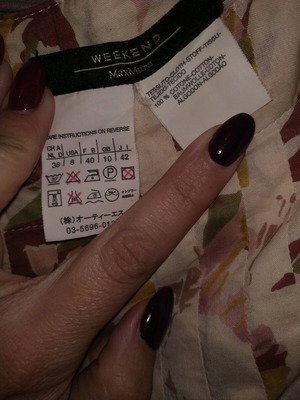 Max Mara Weekend floral skirt used, size L, beige