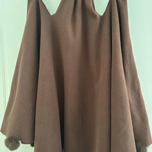 Women's brown cape used for autumn and winter