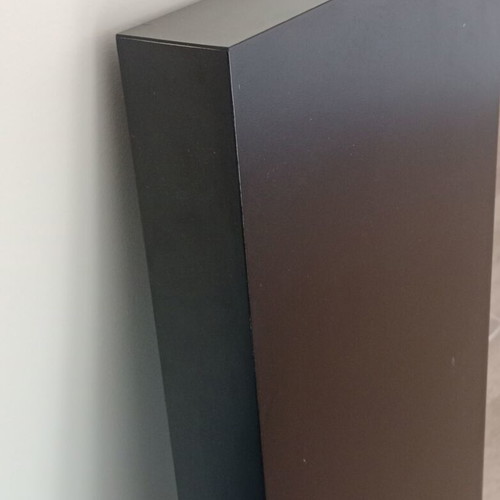 Wall shelves set of 3, black, 1.10x0.25x0.05 m