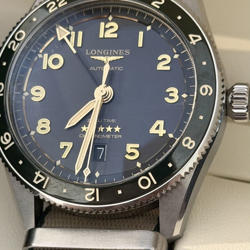Longines ZULU GMT watch like new, black and green