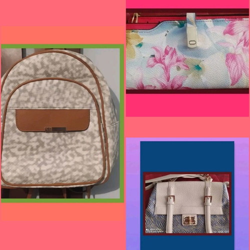 Back puck bag and wallet like new, multicolor