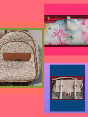 Back puck bag and wallet like new, multicolor
