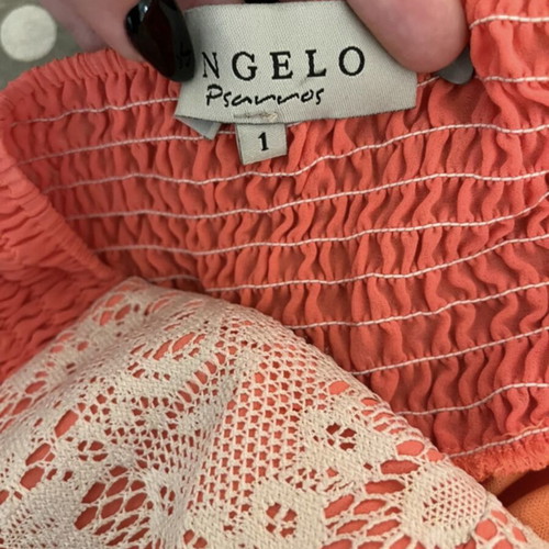 Angelo Psarros strapless dress coral, like new, size M