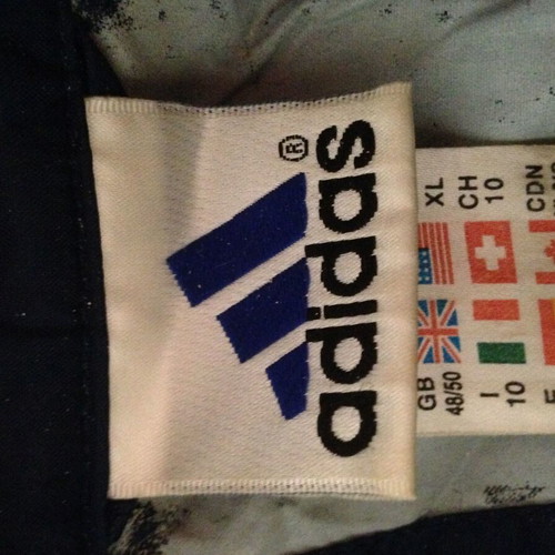 Adidas windbreaker jacket XL vintage blue with large white logo used